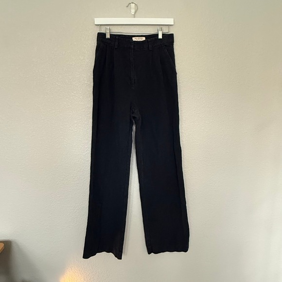 Bec+ Bridge Black Cottion Trousers Size 8 Minimalist Capsule - Picture 3 of 8